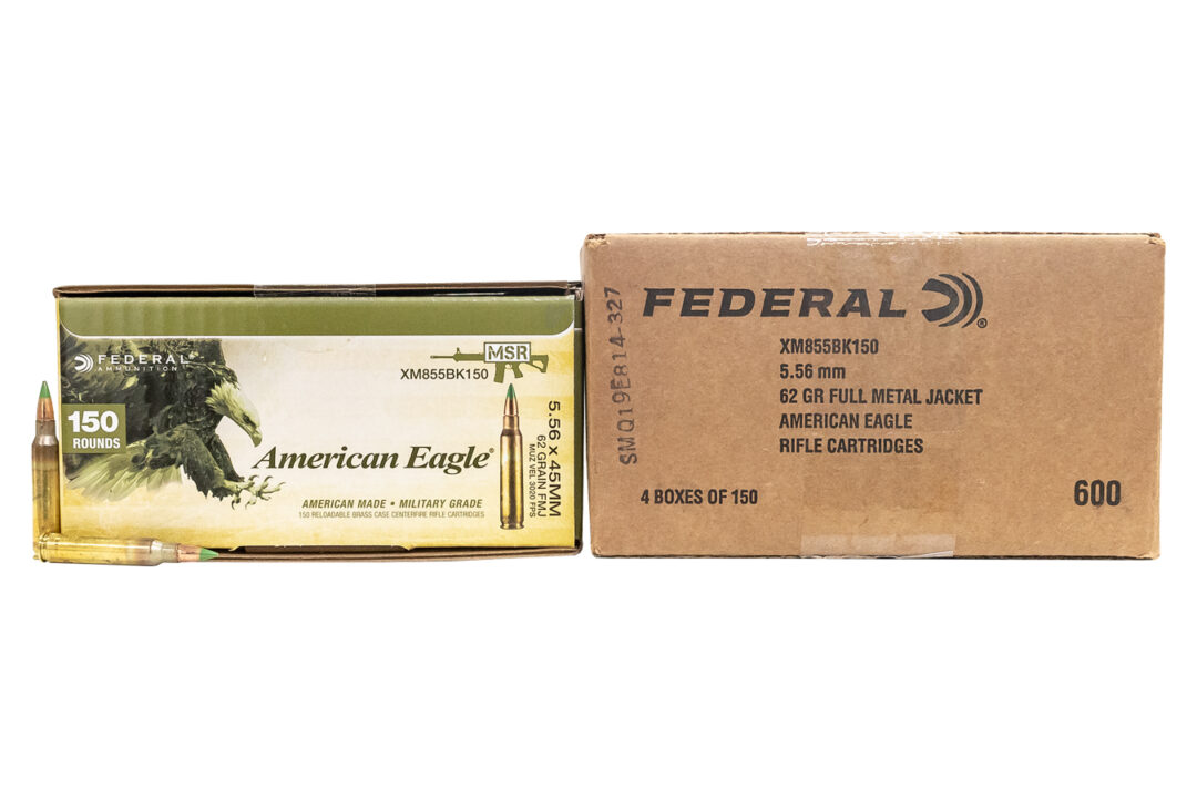 Xm855 Federal XM855 5.56mm 62 gr FMJ Ball : Number of 50 Rounds. - Rains Ammo ...